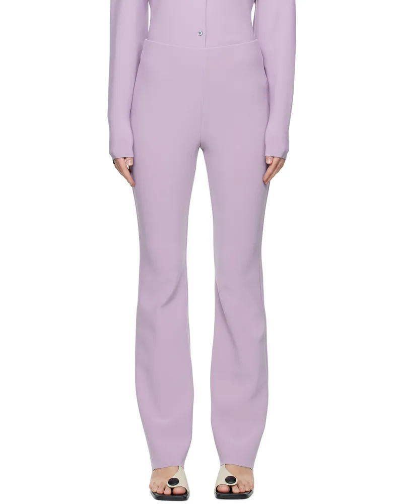 Birrot Purple Bootcut Trousers Lilac