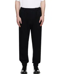 LOWNN Black Elasticized Sweatpants Black