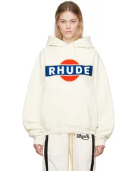 RHUDE Off-White Vintage Racer Hoodie Vtgwhite