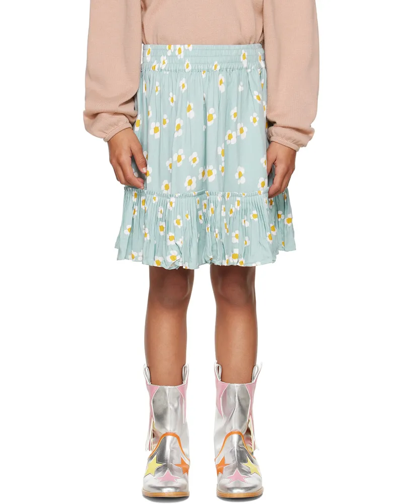 Stella McCartney Kids Blue Daisy Print Skirt 627mc