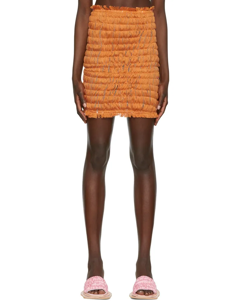 Constança Entrudo Orange Polyester Skirt Orange