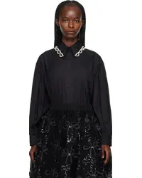 Simone Rocha Black Classic Puff Sleeve Shirt Black