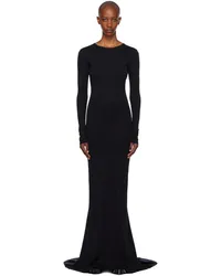 Ann Demeulemeester Black Jesse Long Sleeve X-Long Flared Maxi Dress Black