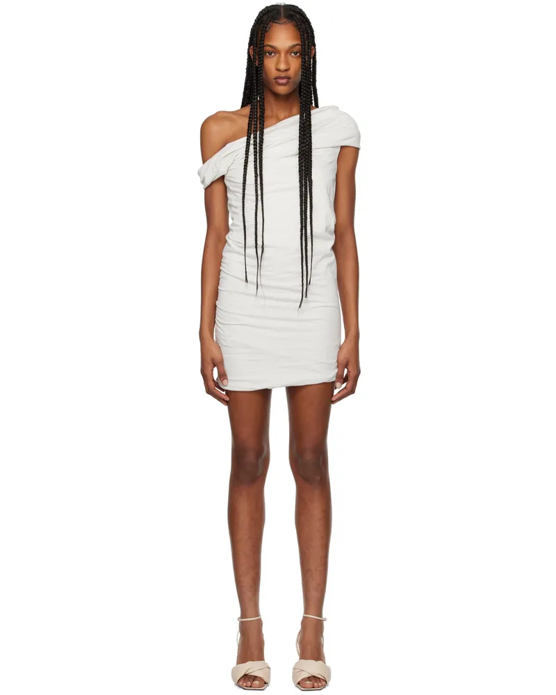 MSGM Off-White Off-The-Shoulder Minidress 94
