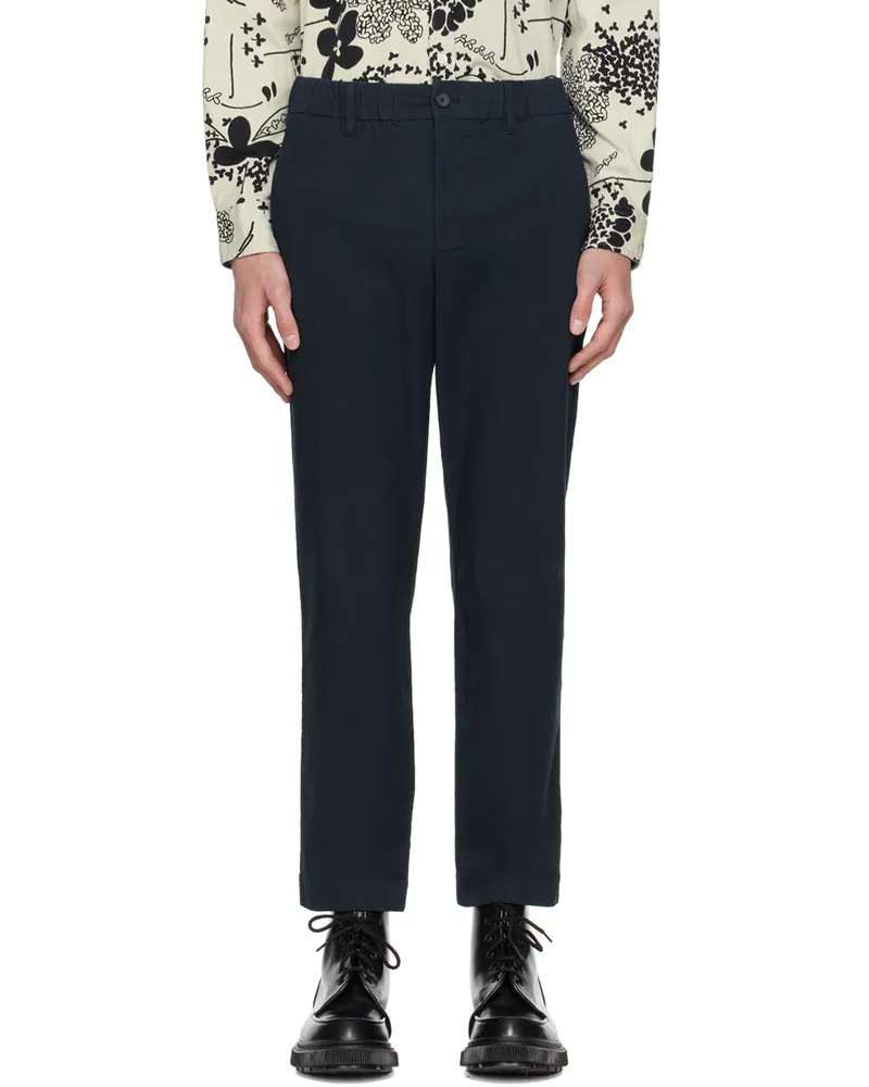 NN 07 Navy Theodor 1447 Trousers Navy