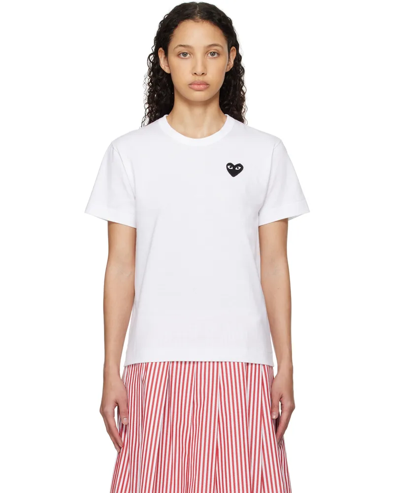 Comme des Garçons White Heart T-shirt 2