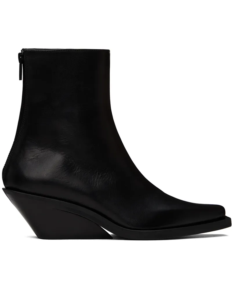Ann Demeulemeester Black Rumi Cowboy Ankle Boots 099
