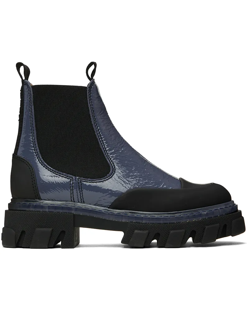 Ganni Blue Cleated Low Chelsea Boots 758