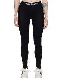 Palm Angels Black Jacquard Leggings Black