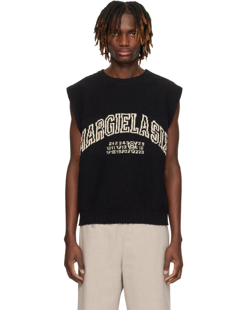 Maison Margiela Black & Off-White Paneled Vest 962