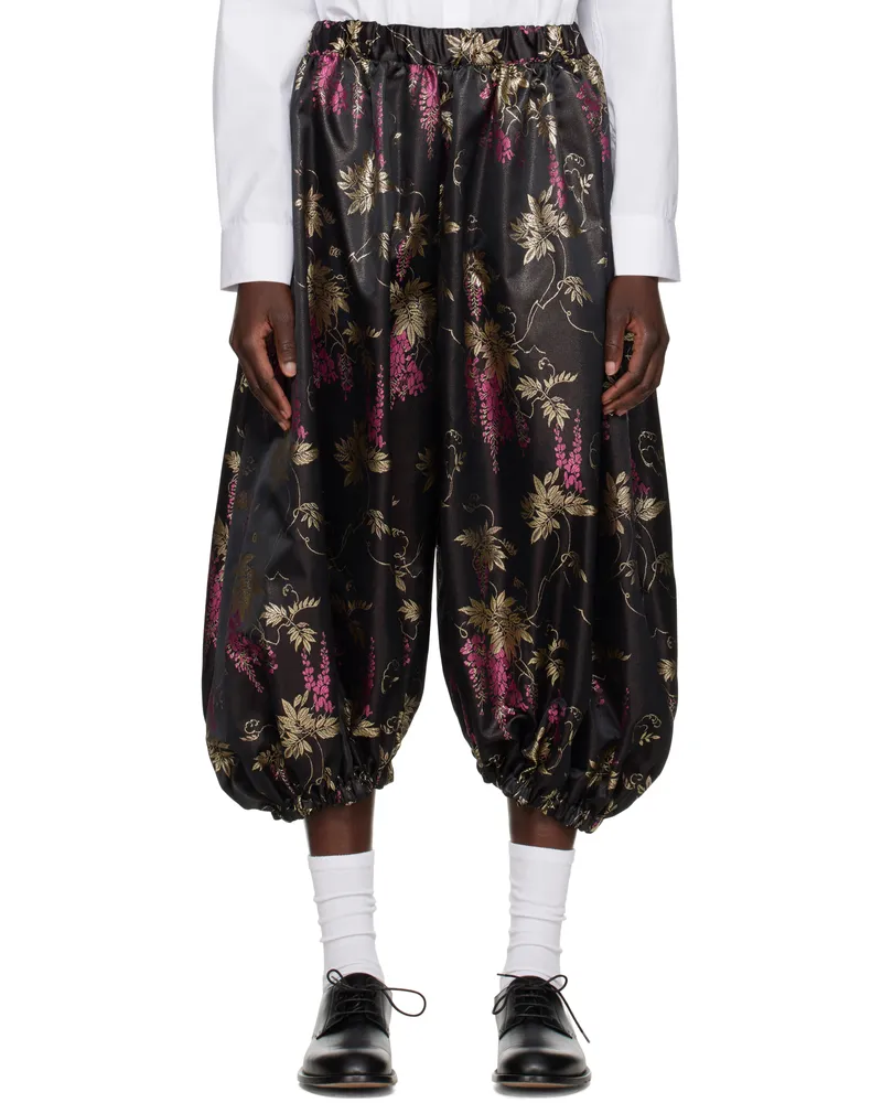 Comme des Garçons Black Jacquard Trousers Black