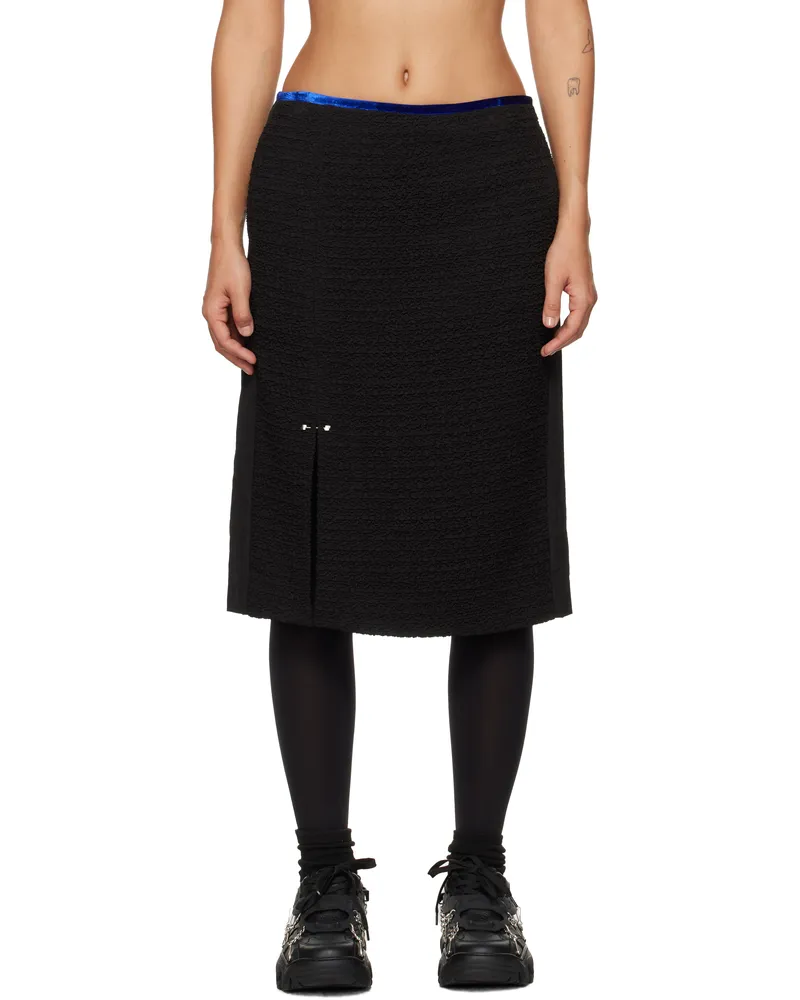 Adererror Black Ruga Product. 64 Midi Skirt Noir
