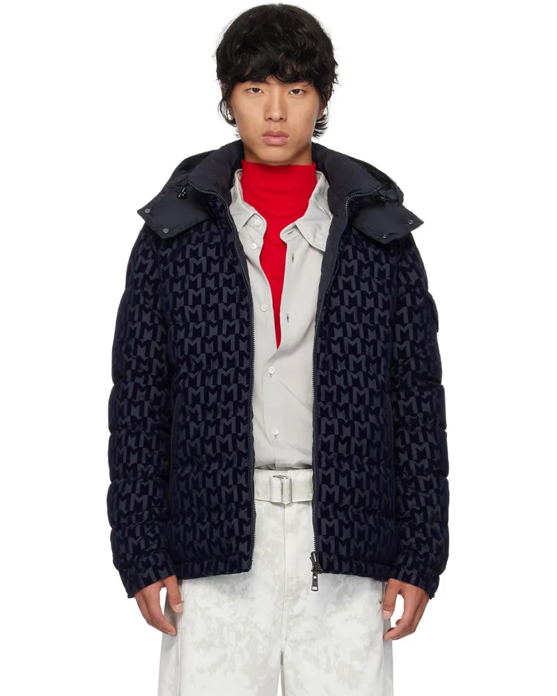 Moncler Navy & Black Savoie Reversible Down Jacket S77-navy