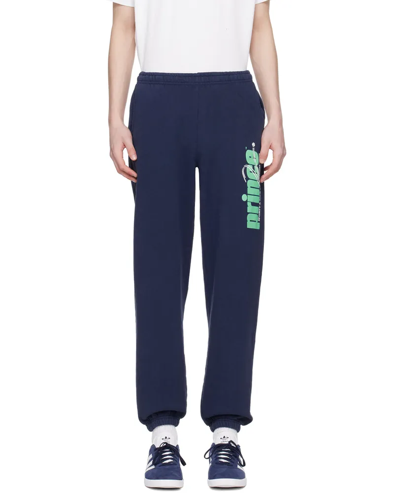 SPORTY & RICH Navy Prince Edition Rebound Sweatpants Navy