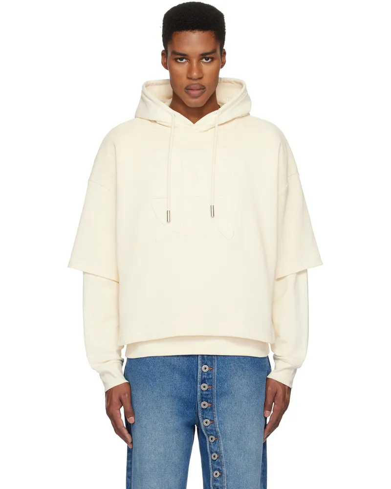 Jean Paul Gaultier Off-White 'The Oversized JPG' Hoodie 03-ecru