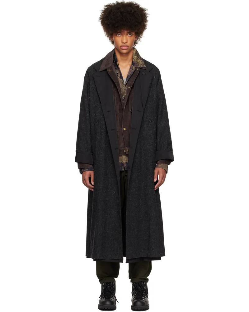 Yohji Yamamoto Gray I-Raglan Reversible Coat 1