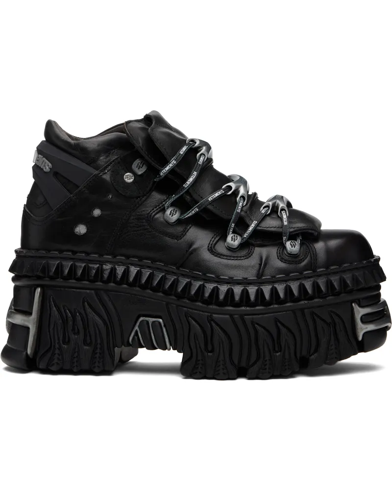 VETEMENTS Black New Rock Edition Platform Sneakers Black