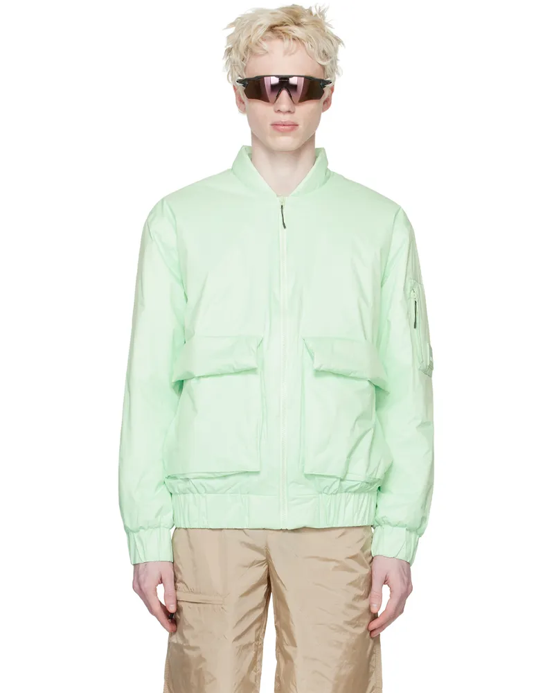 RAINS Green Fuse Bomber Jacket Mineral