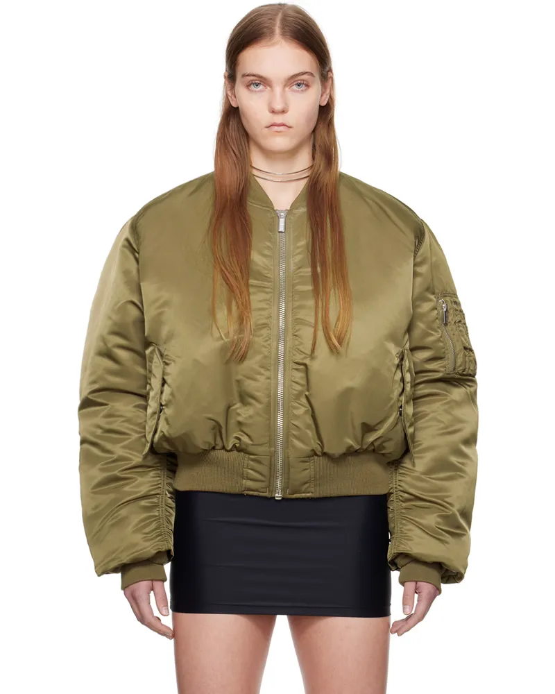 VTMNTS Khaki & Orange Alpha Industries Edition Reversible Bomber Jacket Olive