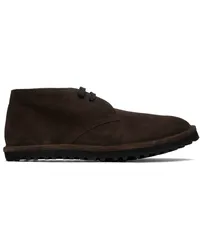 Dries van Noten Brown Suede Desert Boots Dark