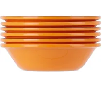 Orange Saint Tropez Bowl Set, 6 pcs