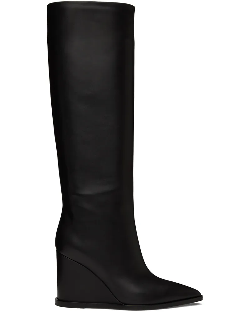 Gianvito Rossi Black Hamnes Tall Boots Black