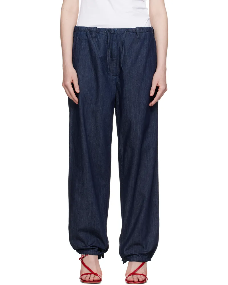 Dries van Noten Navy Drawstring Jeans 507
