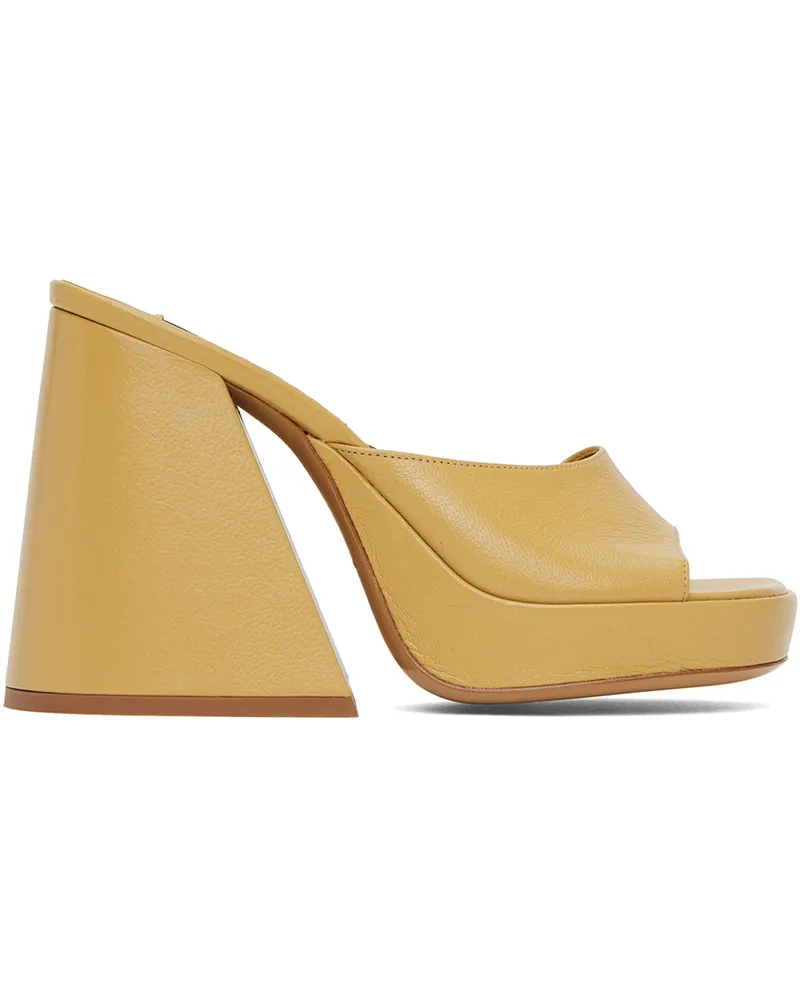 Simon Miller Yellow Slice Heeled Sandals Butter