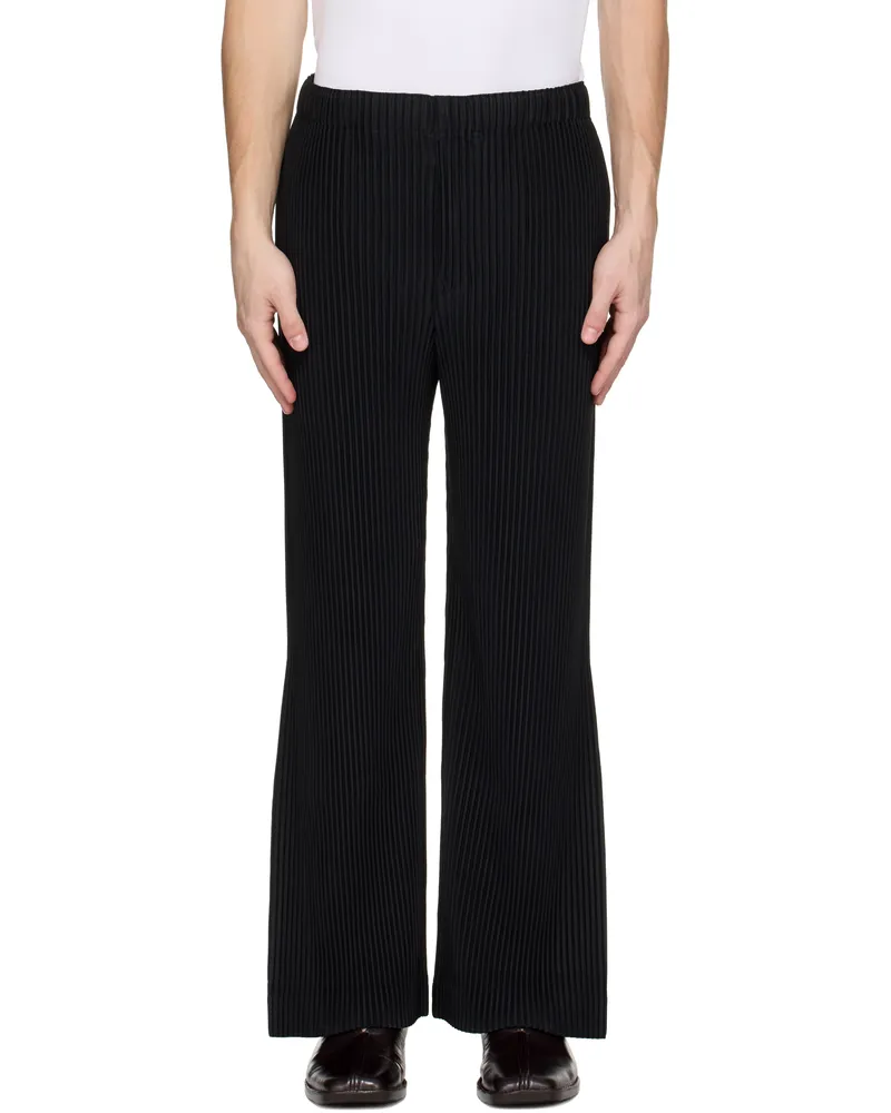 Issey Miyake Black Pleats Bottoms Trousers 15-black