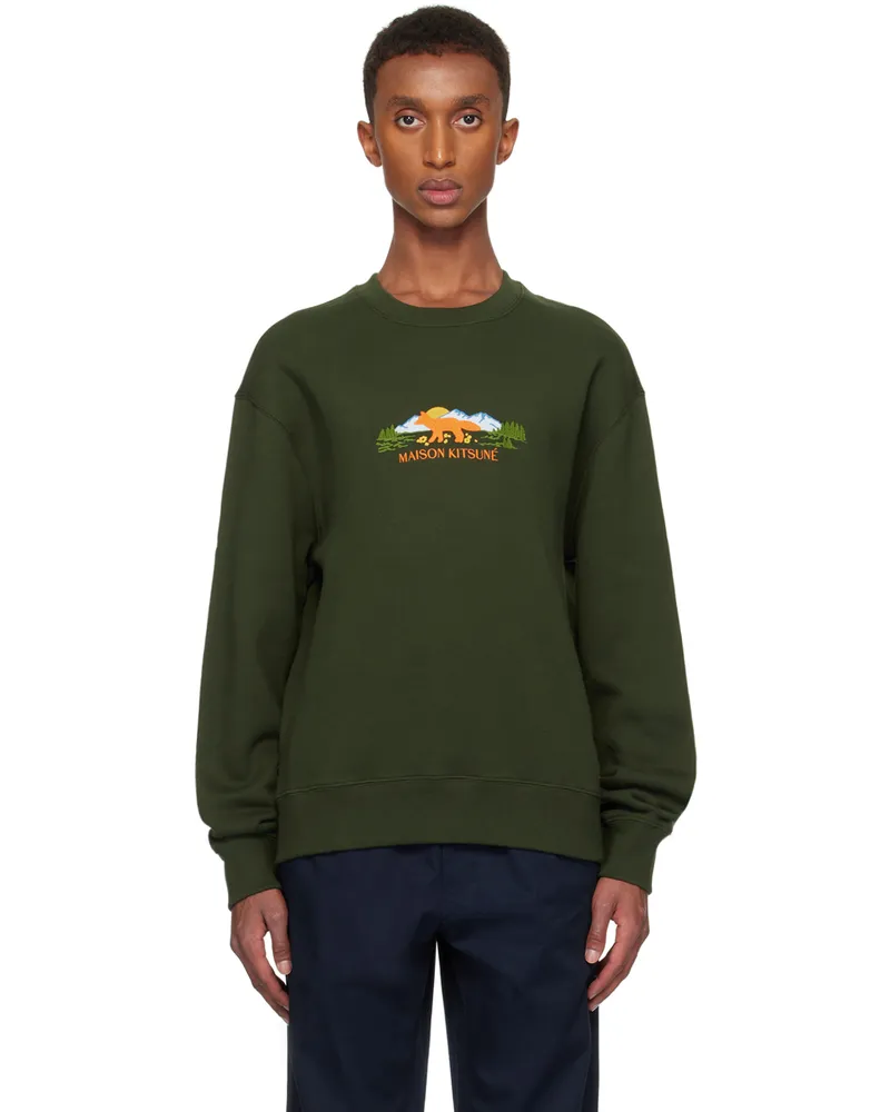 Kitsuné Green Outdoor Profile Fox Comfort Sweatshirt P391