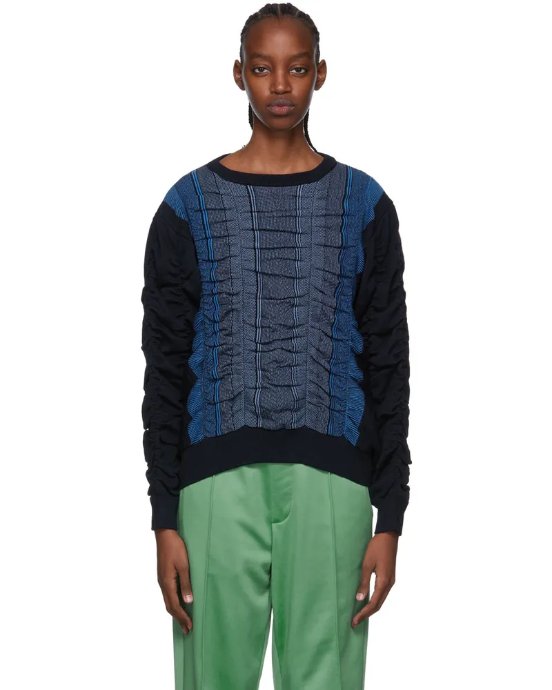 Bianca Saunders Navy Farah Edition Peel Sweater 412