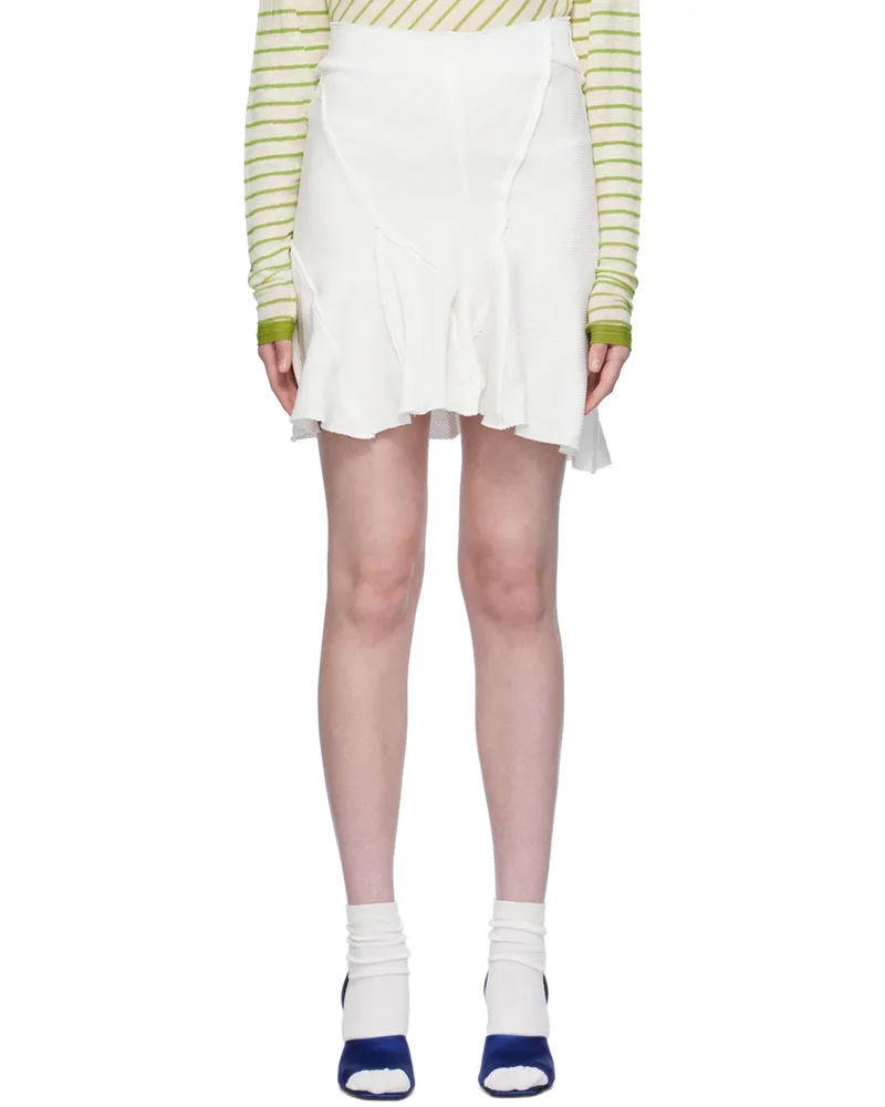 Talia Byre White Asymmetric Miniskirt White