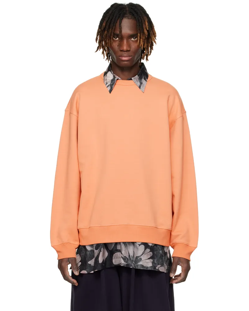 Dries van Noten Orange Dropped Shoulders Sweatshirt 353
