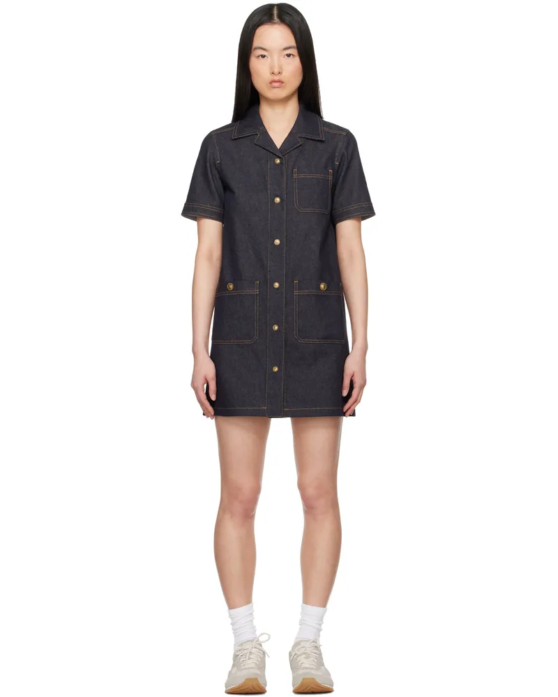 Moncler Blue Denim Shirt Minidress 77a