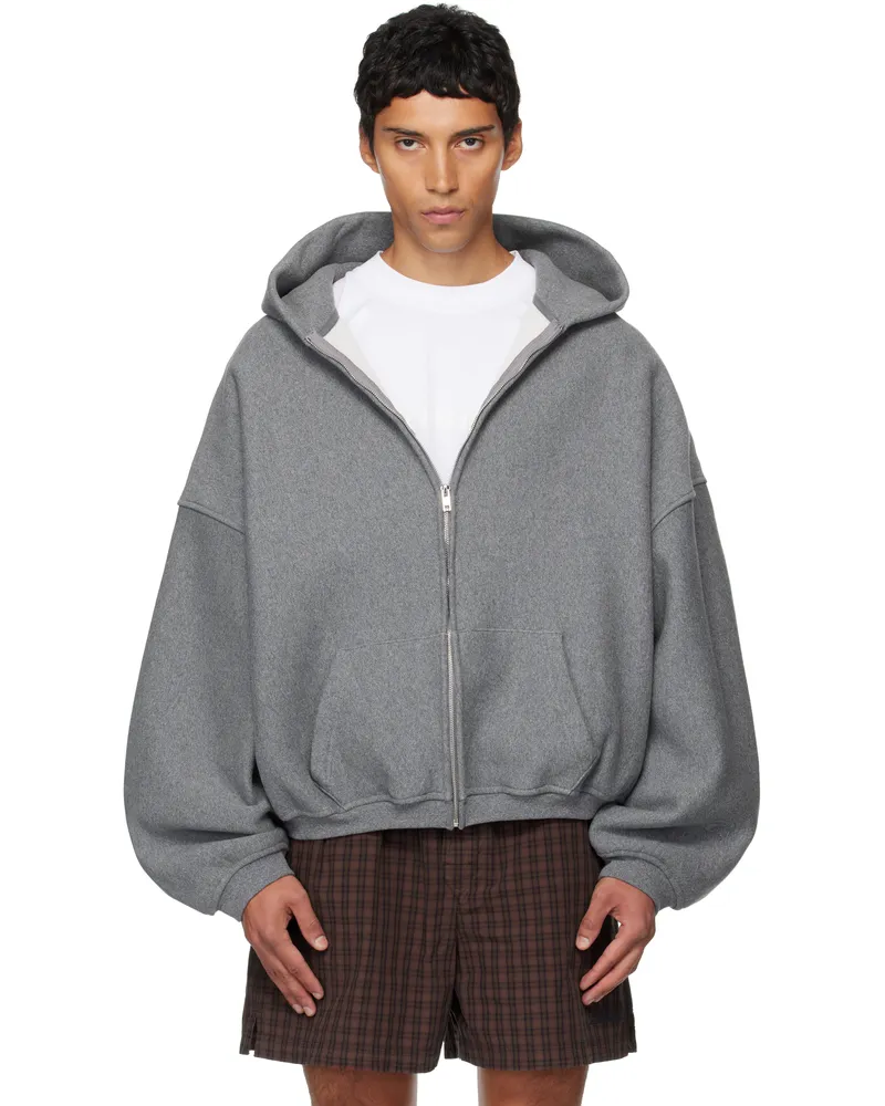 Alexander Wang Gray Star Puff Logo Hoodie 079