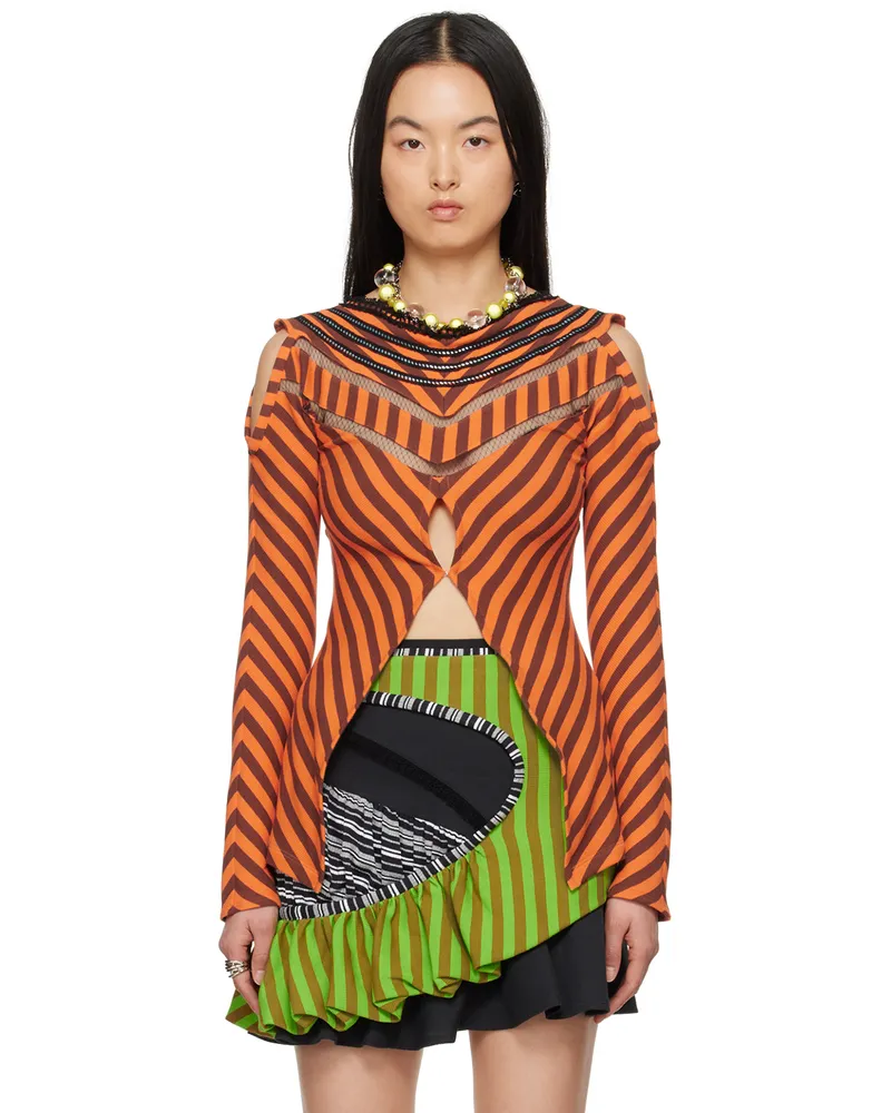 KIKO KOSTADINOV Orange Panoply Top Samhain