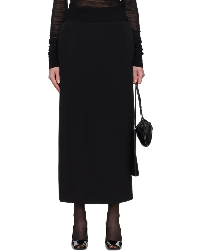 La Collection Black Alvida Midi Skirt Black