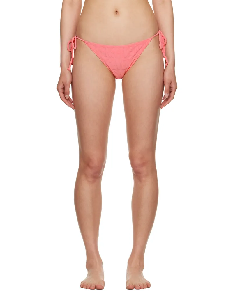 Versace Pink Dua Lipa Edition Allover Bikini Bottom 1po20