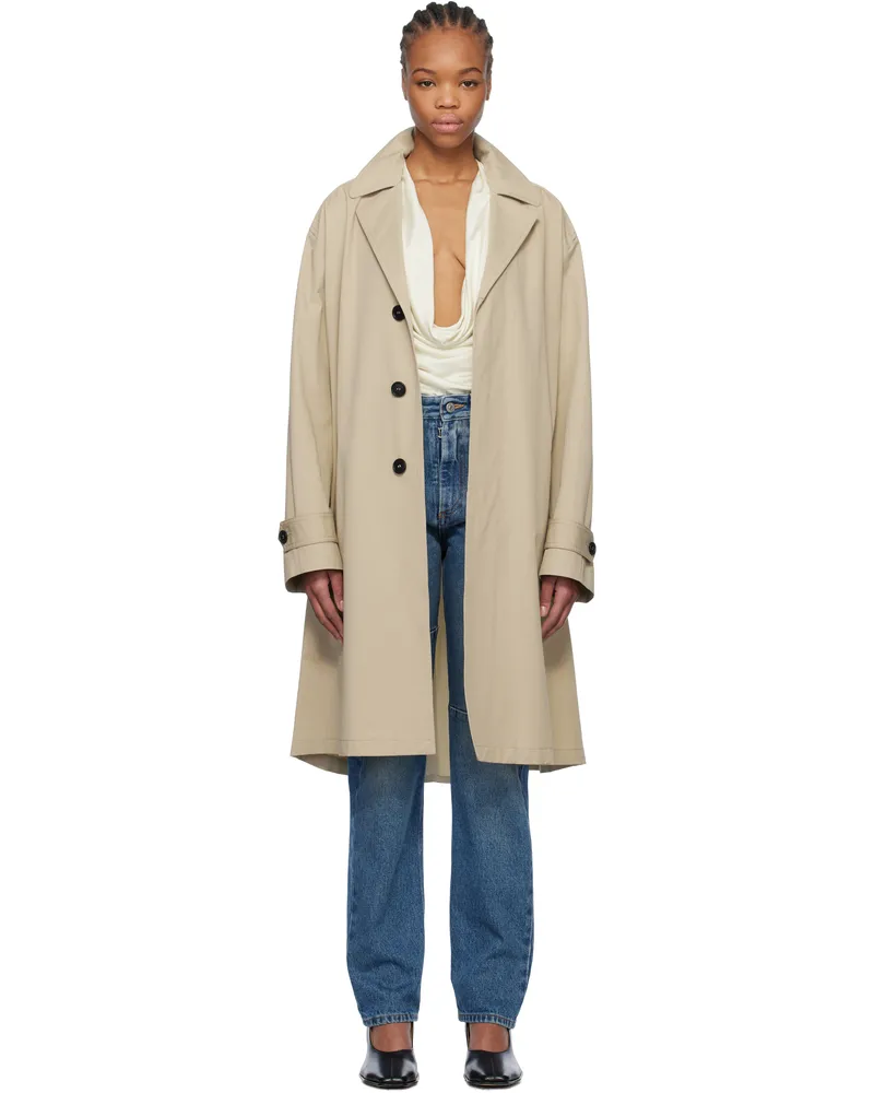 Maison Margiela Beige Spliced Cotton Gabardine Trench Coat 113