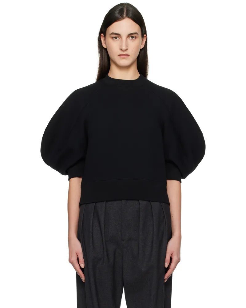 Sacai Black Sweat Sponge Sweatshirt 001