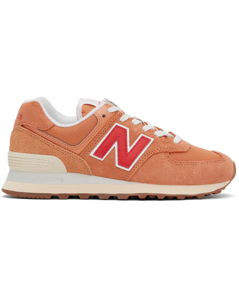 New Balance Orange 574 Sneakers Copper