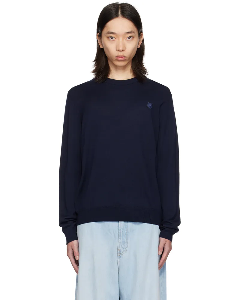 Kitsuné Navy Bold Fox Head Sweater P476