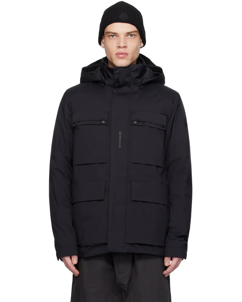 Moncler Black Neiller Field Down Jacket Black