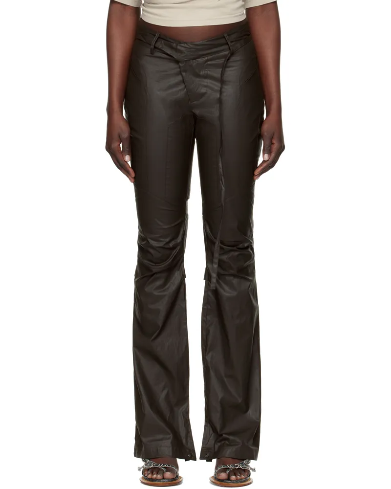 OTTOLINGER Brown Deconstructed Flared Pants Brown