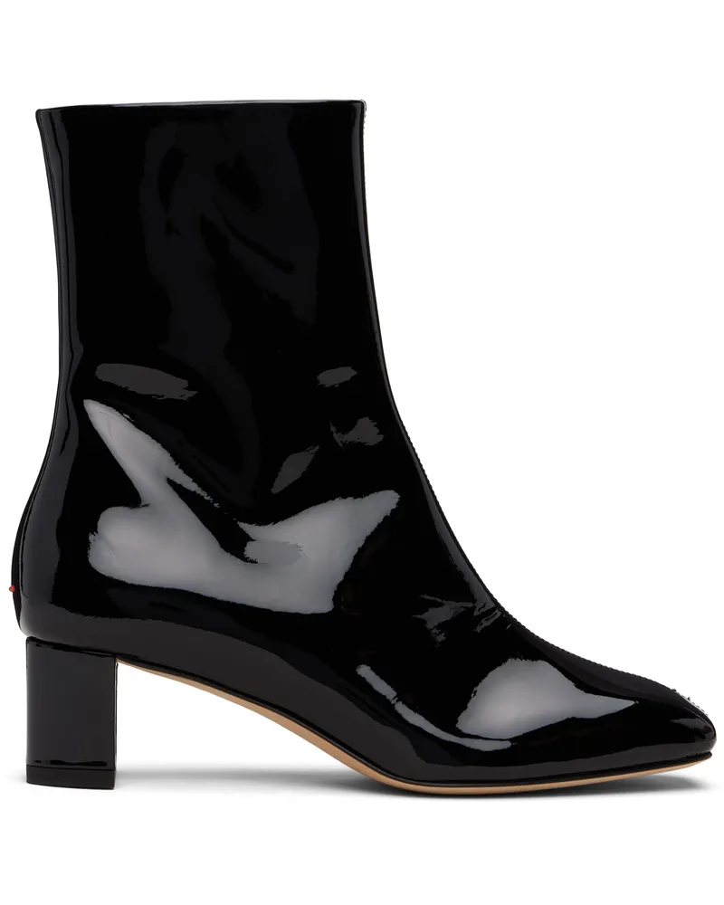 aeyde Black Millie Patent Leather Boots Black