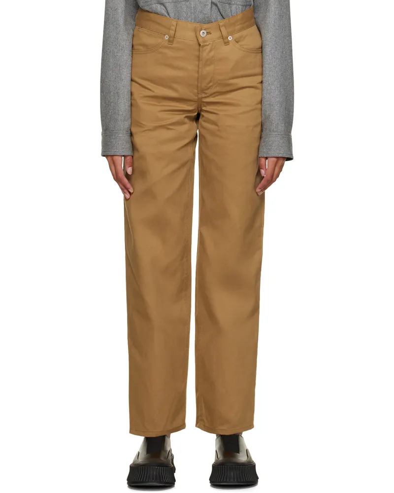 Jil Sander Brown Straight Cut Jeans 257
