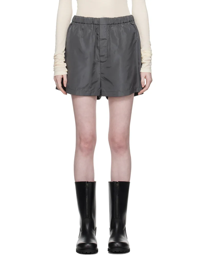 Rier Gray Drawstring Shorts Plombe