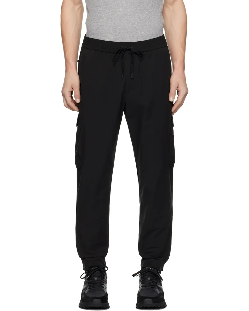 HUGO BOSS Black Tapered-Fit Cargo Pants 001-Black