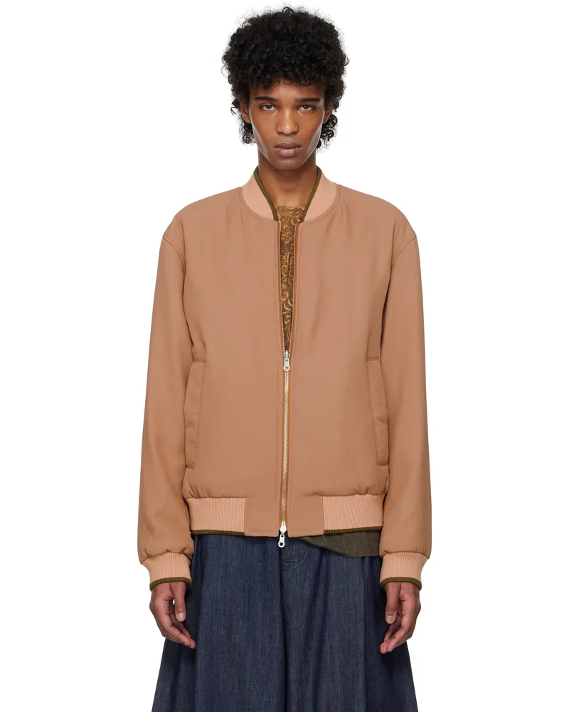 Dries van Noten Pink Gabardine Reversible Bomber Jacket 350