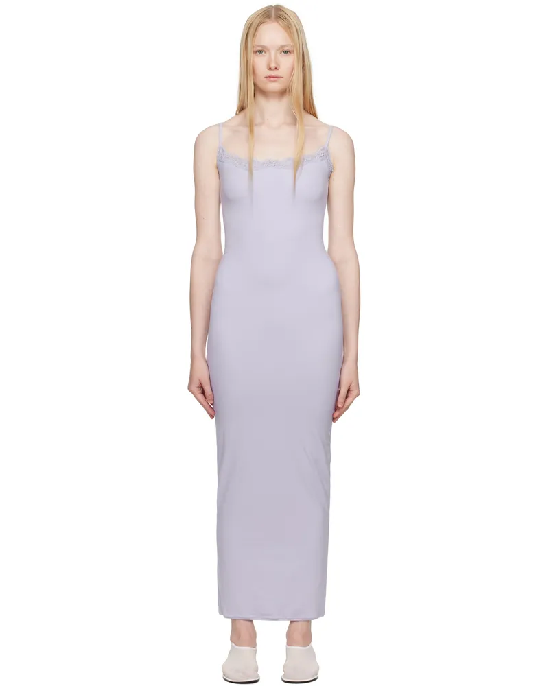 SKIMS Purple Fits Everybody Lace Long Slip Maxi Dress Jupiter
